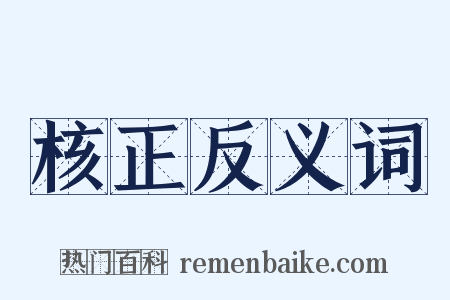 核正反义词是什么意思的图片